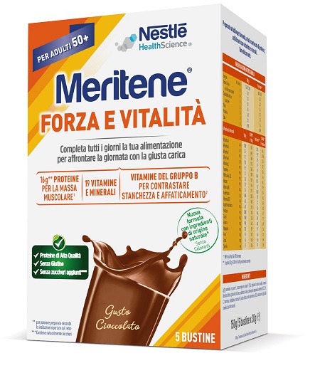 MERITENE FORZA E VITALITA' CIOCCOLATO 5 BUSTINE DA 30 G - pharmaluna