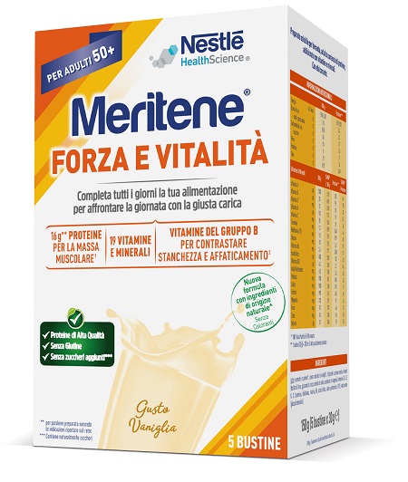 MERITENE FORZA E VITALITA' VANIGLIA 5 BUSTINE DA 30 G - pharmaluna