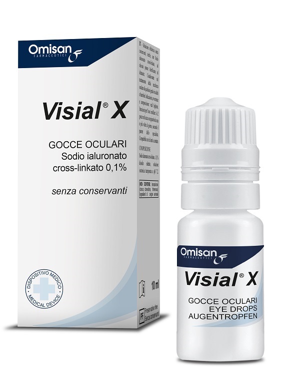 GOCCE OCULARI VISIAL X ACIDO IALURONICO CROSS-LINKATO 0,1% 10 ML - pharmaluna