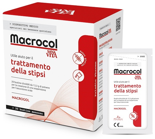 SANAVITA MACROCOL PLUS 20 BUSTINE DA 13,81 G - pharmaluna