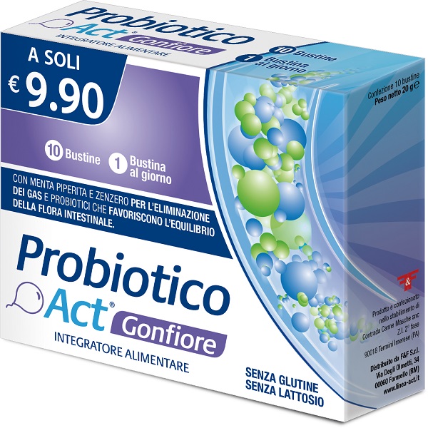 PROBIOTICO ACT GONFIORE 10 BUSTINE - pharmaluna