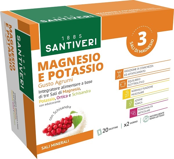 MAGNESIO & POTASSIO SALI MINERALI 20 BUSTINE - pharmaluna