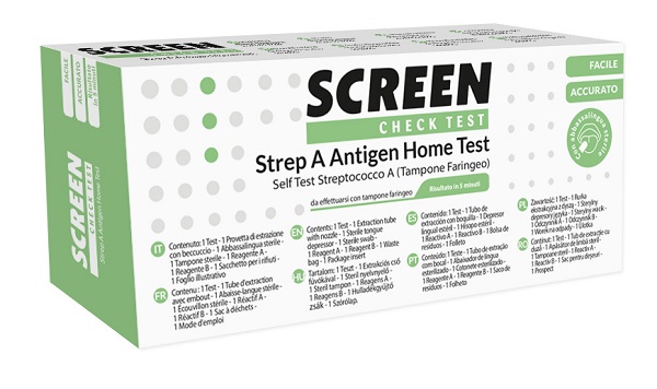 STREP A ANTIGEN HOME TEST DETERMINAZIONE QUALITATIVA ANTIGENI STREPTOCOCCO A DA TAMPONE FARINGEO 1 PEZZO - pharmaluna