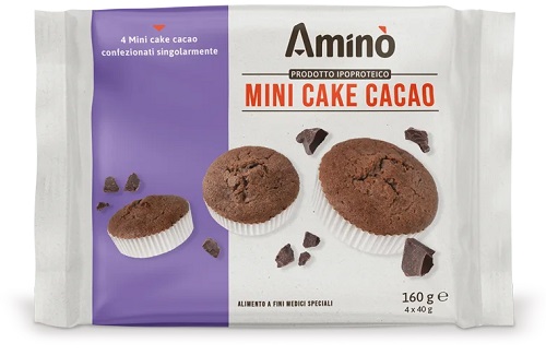 AMINO' MINI CAKE CACAO 4 PEZZI DA 40 G - pharmaluna
