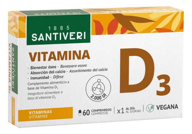 VITAMINA D3 2000UI VEGETALE 60 COMPRESSE - pharmaluna
