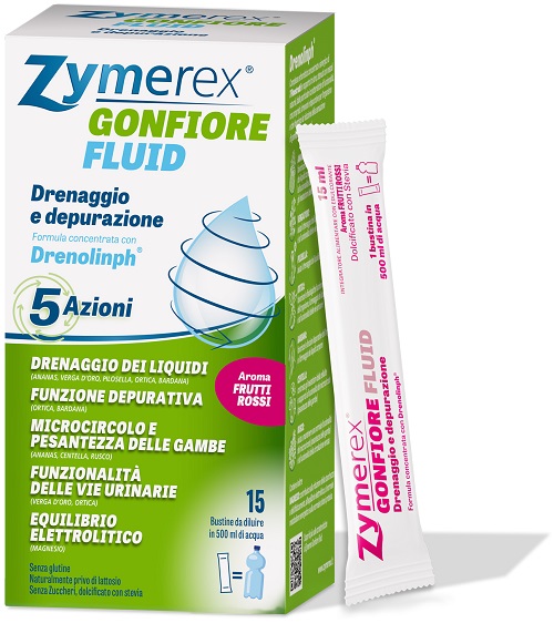 ZYMEREX GONFIORE FLUID FRUTTI ROSSI 15 BUSTINE - pharmaluna