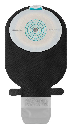 SACCA ILEOSTOMIA SENSURA MIO PIANO RIVESTIMENTO NERO APERTURA ISPEZIONABILE MAXI W/W FORO RITAGLIABILE 10-55 30 PEZZI - pharmaluna