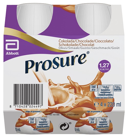 PROSURE CHOCOLATE 4 BOTTIGLIE DA 220 ML - pharmaluna