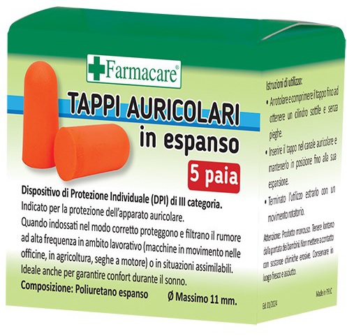 TAPPI AURICOLARI ESPANSO 5 PAIA - pharmaluna