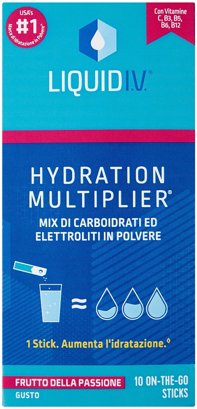 LIQUID IV HYDRATION MULTIPLIER FRUTTO DELLA PASSIONE 10 STICK - pharmaluna
