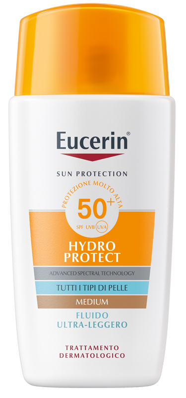 EUCERIN SUN FLUIDO ULTRA LEGGERO TINTED SPF50+ 50 ML - pharmaluna