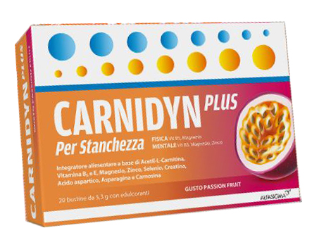 CARNIDYN PLUS 20 BUSTINE DA 5,3 G GUSTO PASSION FRUIT - pharmaluna