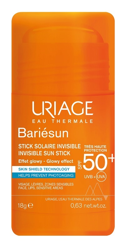 URIAGE EAU THERMALE BARIESUN SPF50+ STICK SOLAIRE INVISIBILE EFFET GLOWY 18 G - pharmaluna