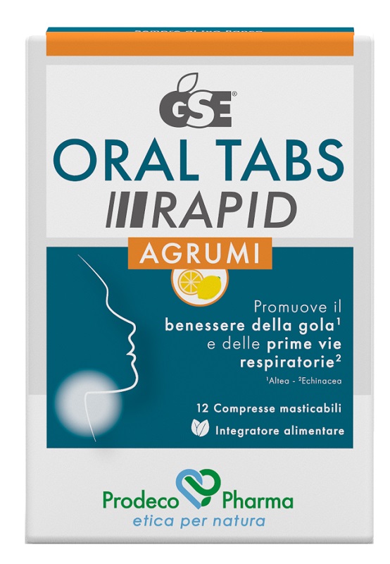 GSE ORAL TABS RAPID AGRUMI 12 COMPRESSE MASTICABILI - pharmaluna